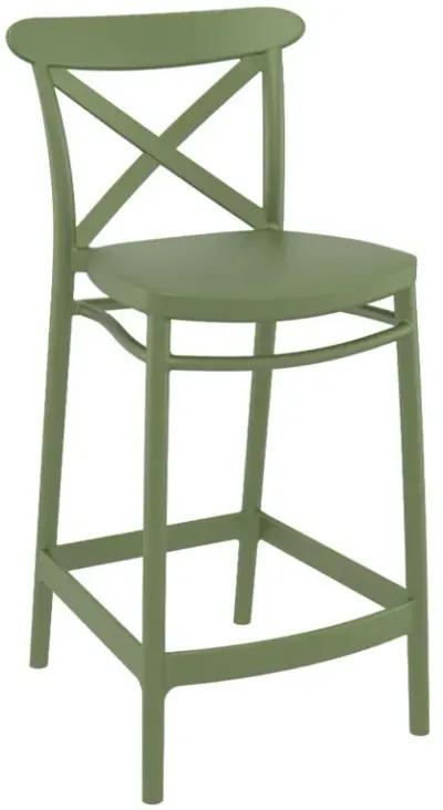 Compamia Cross Counter Stool Olive Green