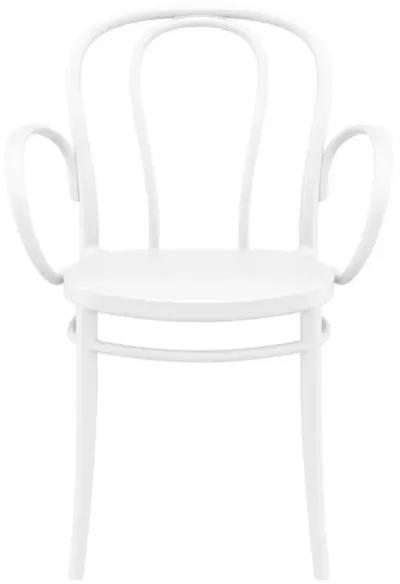 Compamia Victor XL Resin Outdoor Arm Patio Chair White