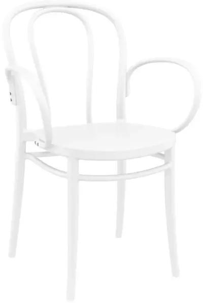 Compamia Victor XL Resin Outdoor Arm Patio Chair White