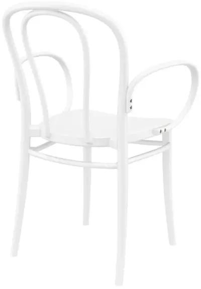 Compamia Victor XL Resin Outdoor Arm Patio Chair White