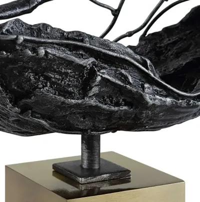 TRANQUILITY DARK BRONZE ABSTRACT SCULPTURE