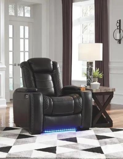 Party Time Midnight Powder Adjustable Headrest Recliner