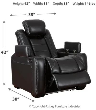 Party Time Midnight Powder Adjustable Headrest Recliner