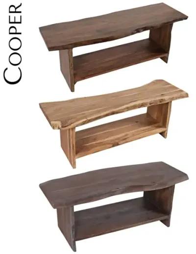 Jofran Cooper Storage Bench Light Chestnut