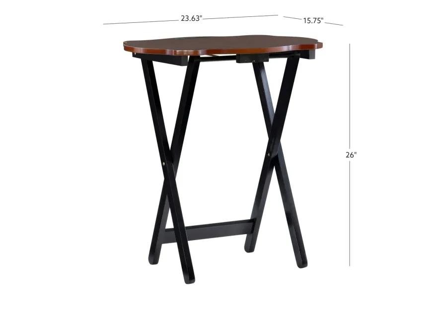 SERPENTINE BLACK TRAY TABLE