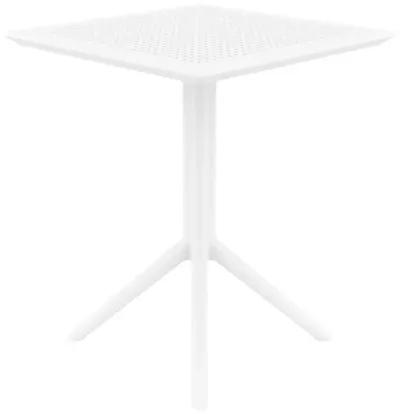 Compamia 24 Inch Outdoor Sky Square Folding Table White