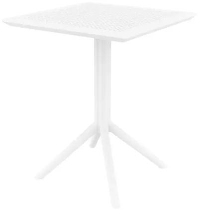 Compamia 24 Inch Outdoor Sky Square Folding Table White