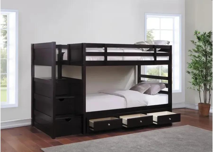 ELLIOTT TWIN-OVER-TWIN BUNK BED CAPPUCCINO