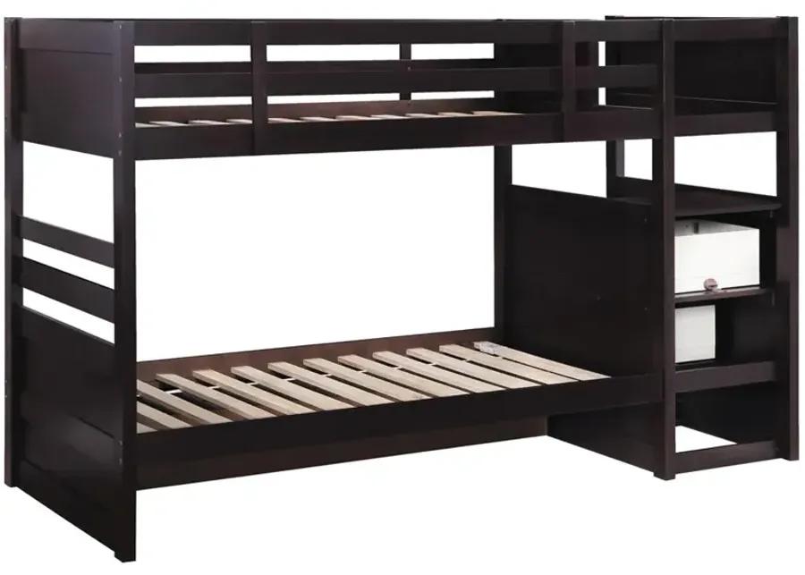 ELLIOTT TWIN-OVER-TWIN BUNK BED CAPPUCCINO