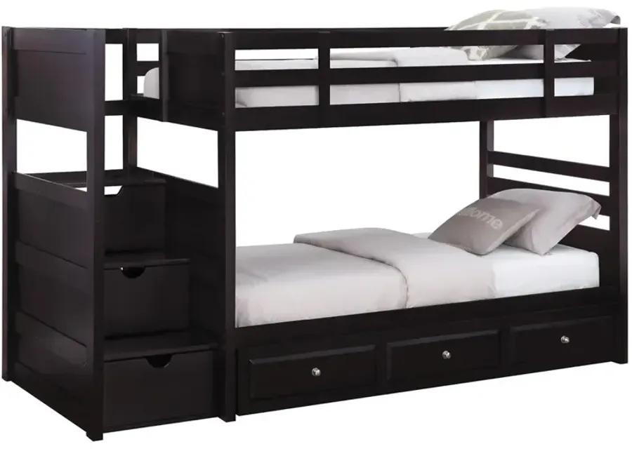 ELLIOTT TWIN-OVER-TWIN BUNK BED CAPPUCCINO