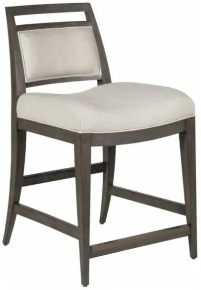 Artistica Home by Lexington Cohesion Program Nico 24.5 Inch Upholstered Wood Counter Stool Dark Brown/Beige