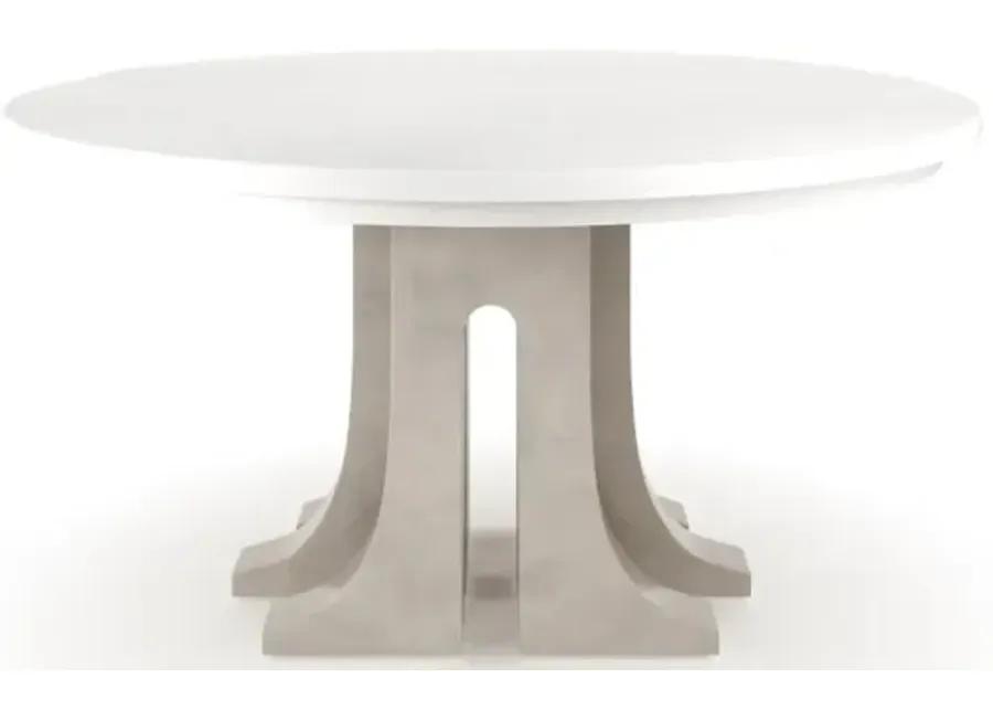 AQUEDUCT DINING TABLE IN LINO BIANCO (WHITE)