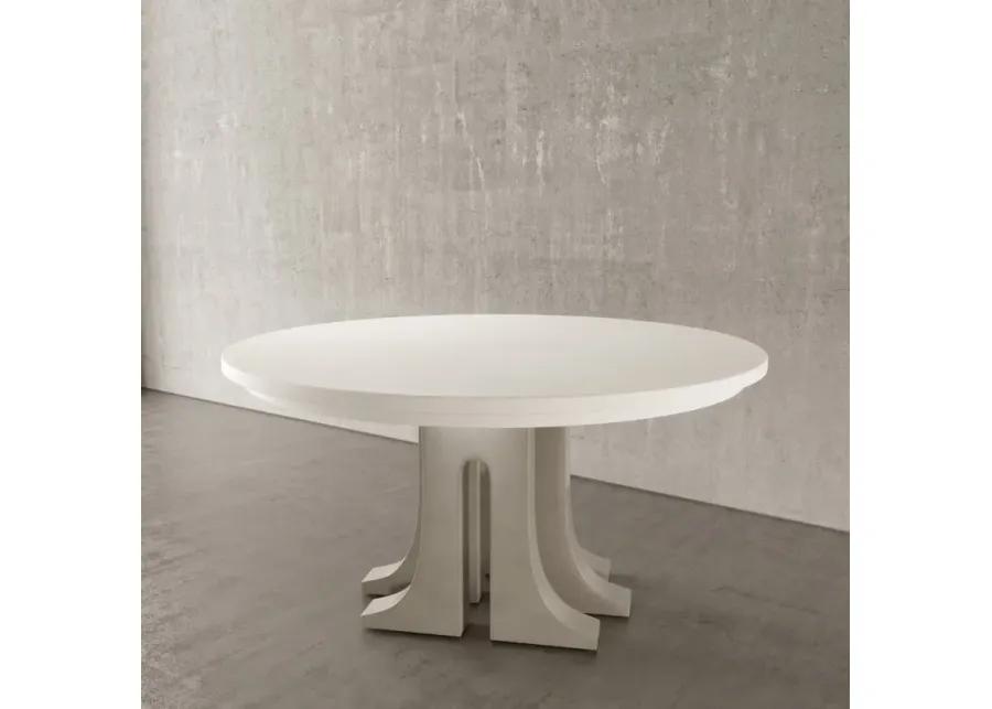 AQUEDUCT DINING TABLE IN LINO BIANCO (WHITE)