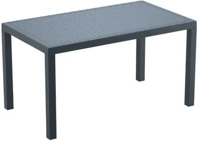 ORLANDO WICKERLOOK RECTANGLE DINING TABLE DARK GRAY 55"