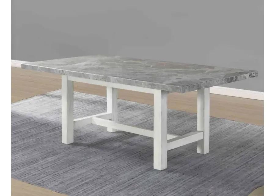 CANOVA 78 INCH GRAY MARBLE TOP DINING TABLE