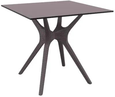 Compamia 31 Inch Ibiza Square Outdoor Dining Table Brown