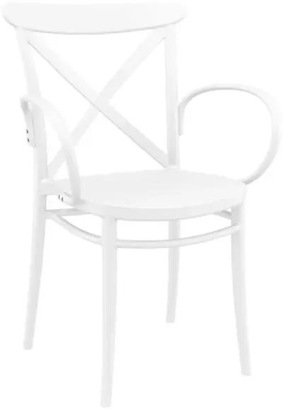 Compamia Cross XL Resin Outdoor Arm Patio Chair White