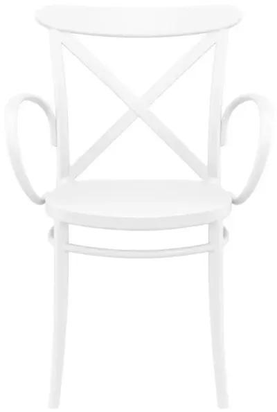 Compamia Cross XL Resin Outdoor Arm Patio Chair White