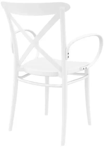 Compamia Cross XL Resin Outdoor Arm Patio Chair White