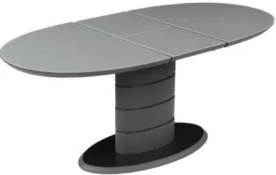 Chintaly Kendra Contemporary Extendable Dining Table with Art Deco Strip Base