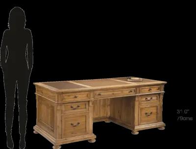 Hekman Executive Desk Natural Wellington