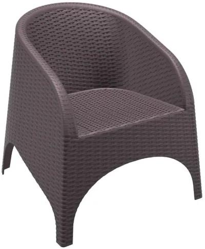 Compamia Aruba Resin Wickerlook Lounge Chair Brown