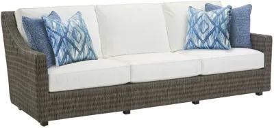 Tommy Bahama Long Patio Sofa in White - Cypress Point Ocean Terrace