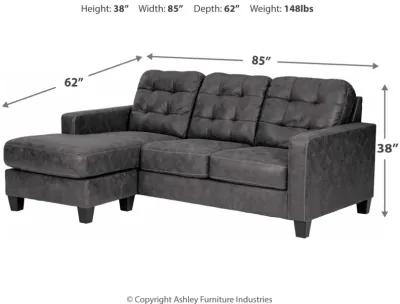 Ashley Venaldi Sofa Chaise Gunmetal Benchcraft