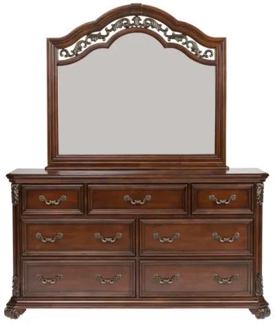 Liberty Furniture Complete King Bedroom Set Poster Bed, Dresser, Mirror & Chest Messina Estates