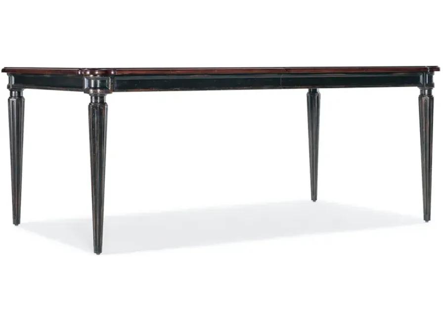 CHARLESTON RECTANGLE LEG DINING TABLE WITH TWO 22 INCH LEAVES