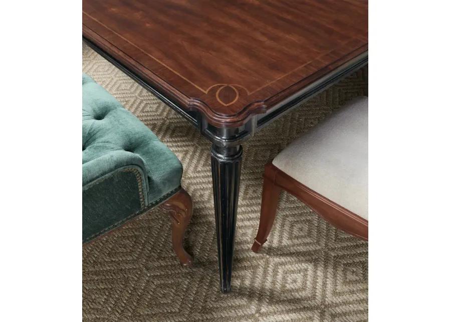 CHARLESTON RECTANGLE LEG DINING TABLE WITH TWO 22 INCH LEAVES