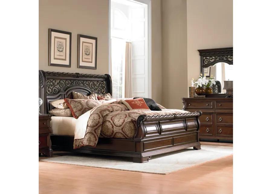 KING SLEIGH BED DRESSER & MIRROR - ARBOR PLACE