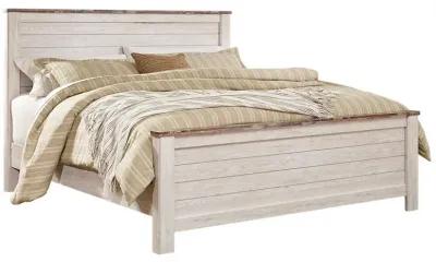 Ashley Willowton Whitewash California King Panel Bed