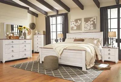 Ashley Willowton Whitewash California King Panel Bed