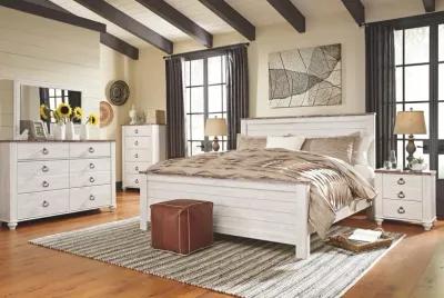 Ashley Willowton Whitewash California King Panel Bed