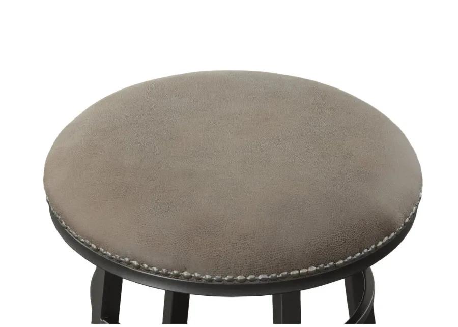 BALI 24 INCH BACKLESS COUNTER HEIGHT STOOL SWIVEL GRAY