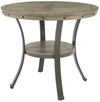 FRANKLIN GATHERING COUNTER HEIGHT 42" ROUND PUB TABLE - PEWTER