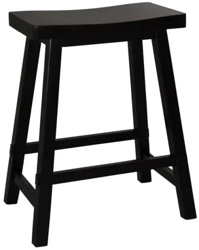 Creations II 24 Inch Sawhorse Black Bar Stool