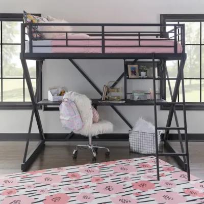 Powell Kids/Teens Z-Bedroom Full Size Study Loft Bunk Bed