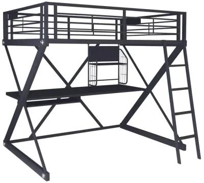 Powell Kids/Teens Z-Bedroom Full Size Study Loft Bunk Bed