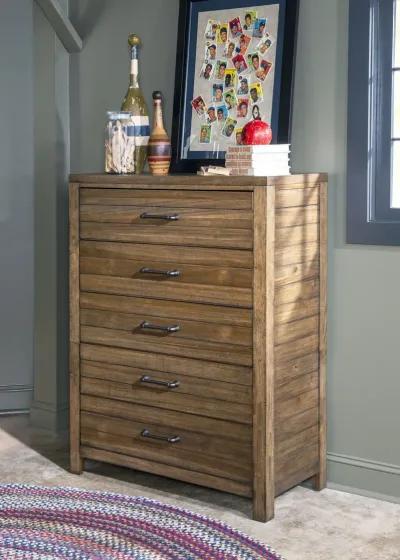 Kids/Teens Summer Camp Brown Drawer Chest