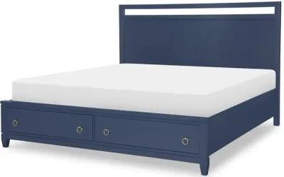 Legacy Classic Complete Panel Bed with Storage Queen Blue Finish Summerland Inkwell