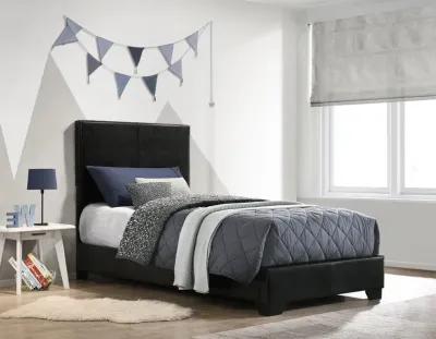 Coaster Conner Upholstered Twin Panel Bed Black