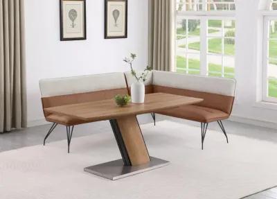 Chintaly Lillian Modern Wooden Dining Set with Extendable Table & Nook