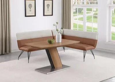 Chintaly Lillian Modern Wooden Dining Set with Extendable Table & Nook