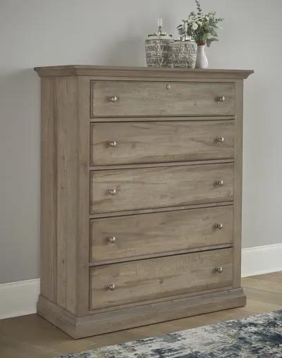 Vaughan-Bassett 5-Drawer Artisan & Post Carlisle Natural Grey Chest