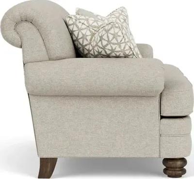 Flexsteel Bay Bridge Silver Fabric Driftwood Loveseat