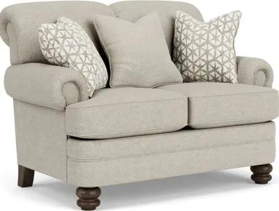 Flexsteel Bay Bridge Silver Fabric Driftwood Loveseat