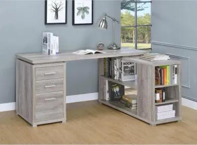 Coaster Yvette 60 Inch 3-Drawer L-Shape Computer Desk Grey Driftwood