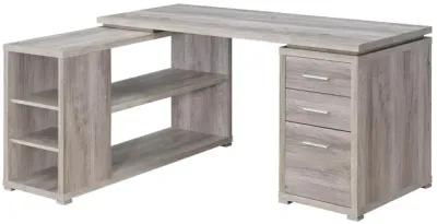 Coaster Yvette 60 Inch 3-Drawer L-Shape Computer Desk Grey Driftwood